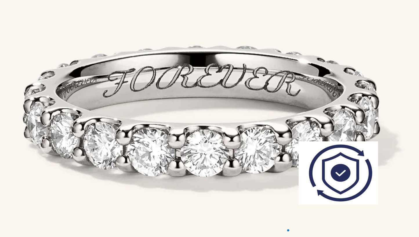 Eternity band with insurance