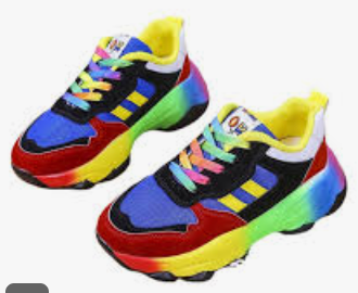 Rainbow shoes