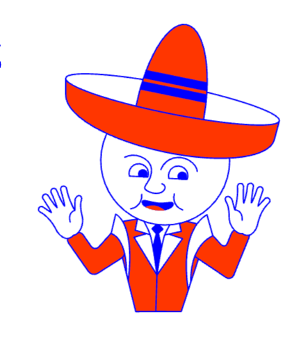 sombrero in red illustration